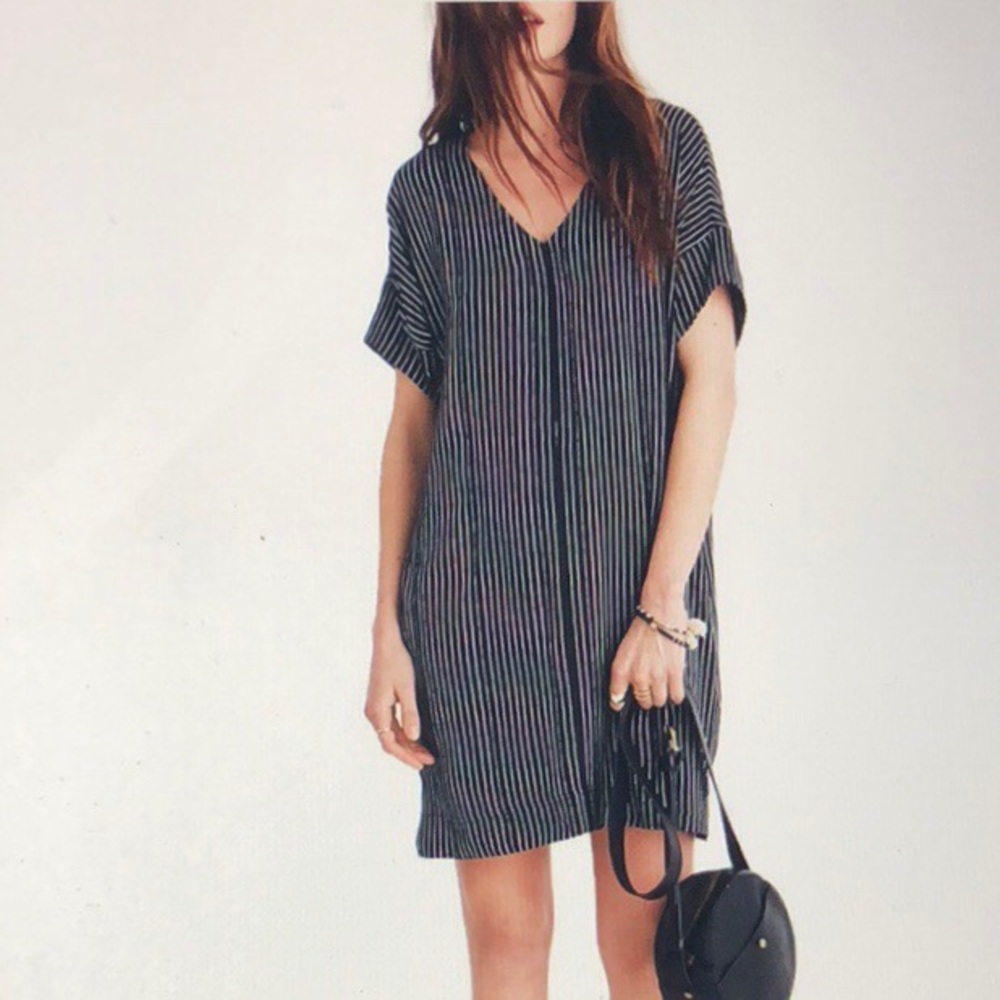 Madewell chalkboard stripe dress - NWT xxs